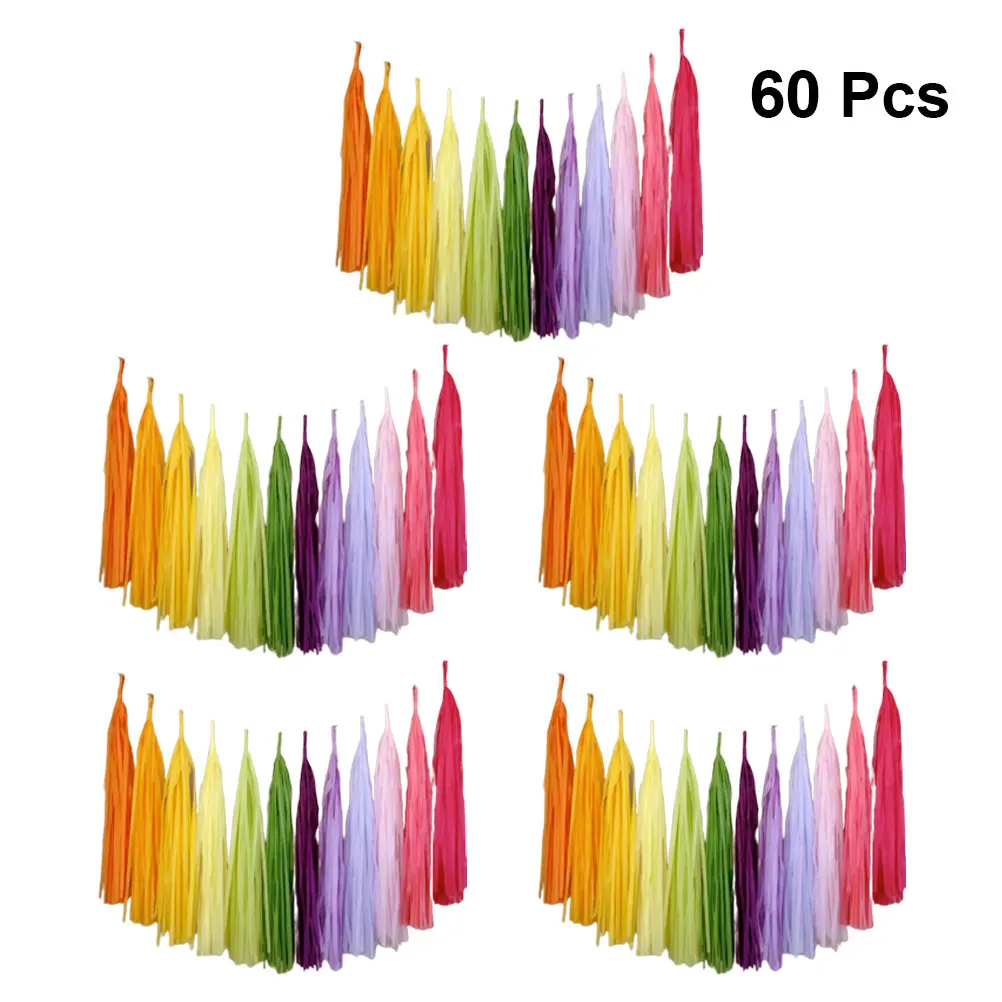 60pcs Paper Tassel Garland Dipped Pastel Colors Decorative Banner Party Supplies Modern Wall Nursery Bedroom Ornament
60pcs Paper Tassel Garland Dipped Pastel Colors Decorative Banner Party Supplies Modern Wall Nursery Bedroom Ornament