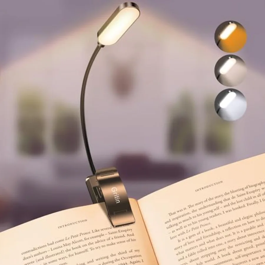16 LED Rechargeable Book Light for Reading in Bed- Eye Caring 3 Color Temperatures, Stepless Dimming Brightness, 80 Hrs Runtime
16 LED Rechargeable Book Light for Reading in Bed- Eye Caring 3 Color Temperatures, Stepless Dimming Brightness, 80 Hrs Runtime