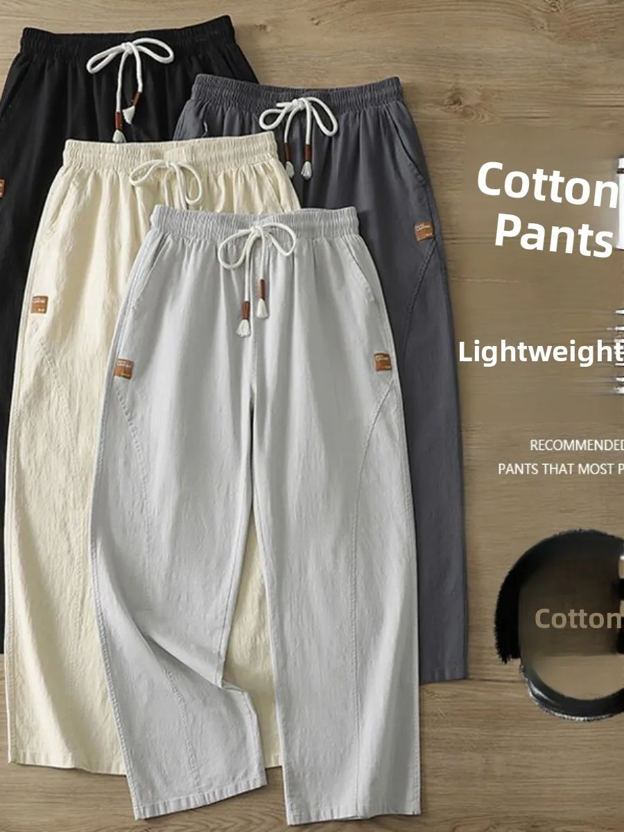 Lightweight Cotton Linen Wide Leg Straight Cut Summer Casual Pants Breathable Teenage Student Sports Trousers Loose Fit
Lightweight Cotton Linen Wide Leg Straight Cut Summer Casual Pants Breathable Teenage Student Sports Trousers Loose Fit