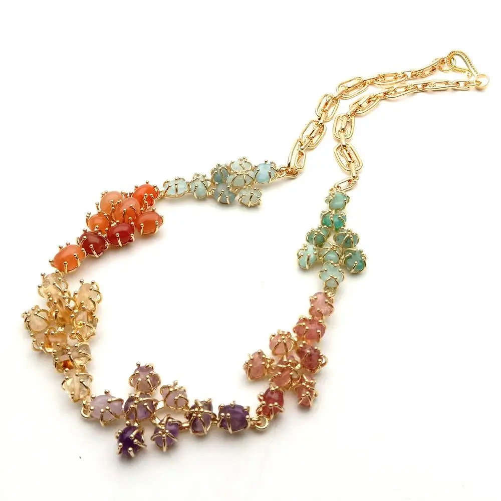 YYGEM 24x45mm Natural Amazonite aquamarine citrine amethyst aventurine Necklace Multi Color Statement Necklace Women Jewelry
YYGEM 24x45mm Natural Amazonite aquamarine citrine amethyst aventurine Necklace Multi Color Statement Necklace Women Jewelry