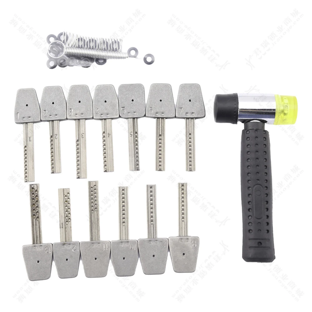 13pcs Stainless Steel Tool Set with Hammer Set Professional Locksmith Supplies Repair Tools For AB Cylinder
13pcs Stainless Steel Tool Set with Hammer Set Professional Locksmith Supplies Repair Tools For AB Cylinder