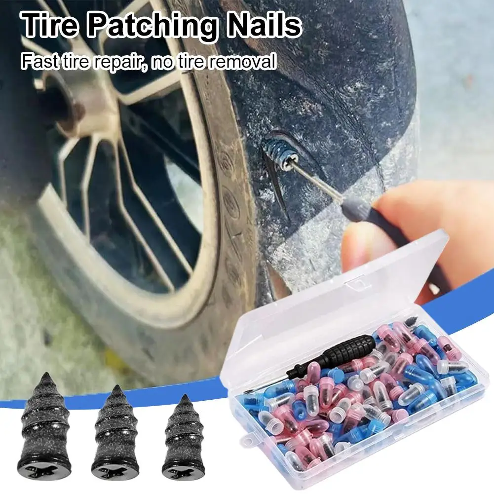 85PCS Tire Repair Screws Puncture Set Vacuum Car Tyre Repair Rubber Nail Set Tubeless Repair Tools Kit for Motorcycle Truck New
85PCS Tire Repair Screws Puncture Set Vacuum Car Tyre Repair Rubber Nail Set Tubeless Repair Tools Kit for Motorcycle Truck New