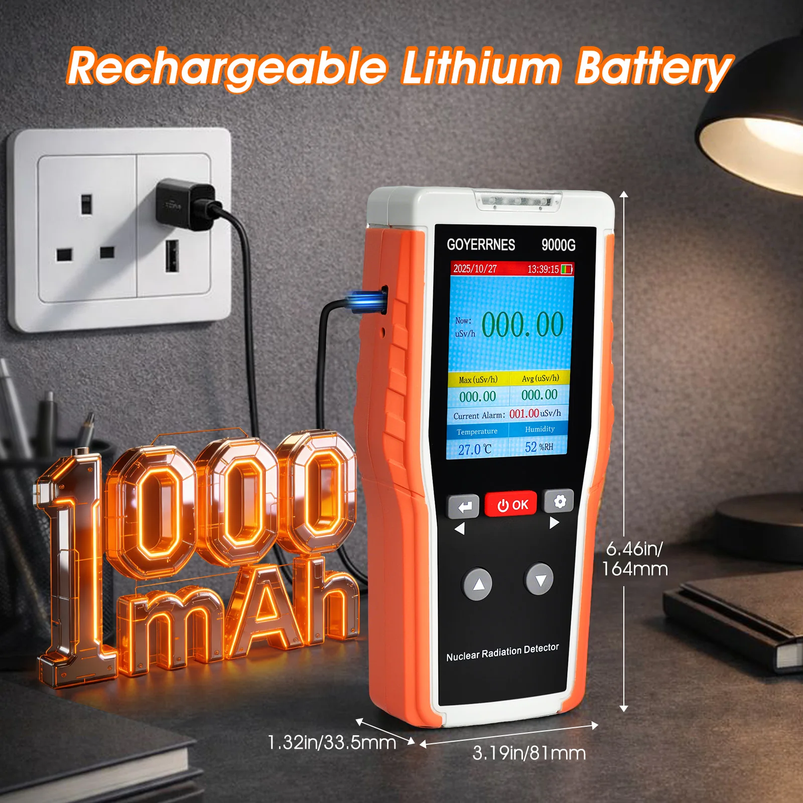 Nuclear Radiation Detector Geiger Counter Dosimeter for β γ X-Ray LCD Display Sound Light Vibration Alarm High Sensitivity
Nuclear Radiation Detector Geiger Counter Dosimeter for β γ X-Ray LCD Display Sound Light Vibration Alarm High Sensitivity