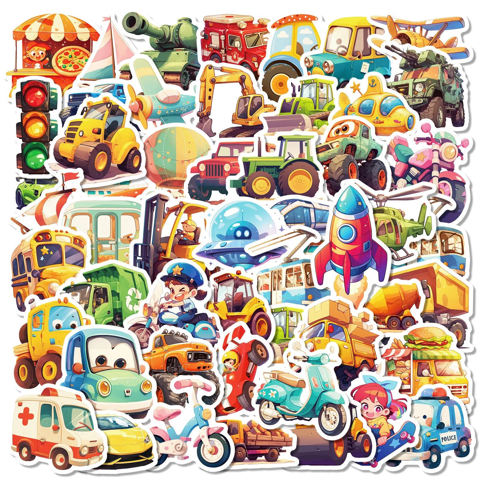 10/30/50PCS Vehicle Mix Stickers Cartoon Means of Transportation Decals Car Bike Luggage Laptop Phone Guitar Skateboard Kids Toy
10/30/50PCS Vehicle Mix Stickers Cartoon Means of Transportation Decals Car Bike Luggage Laptop Phone Guitar Skateboard Kids Toy
