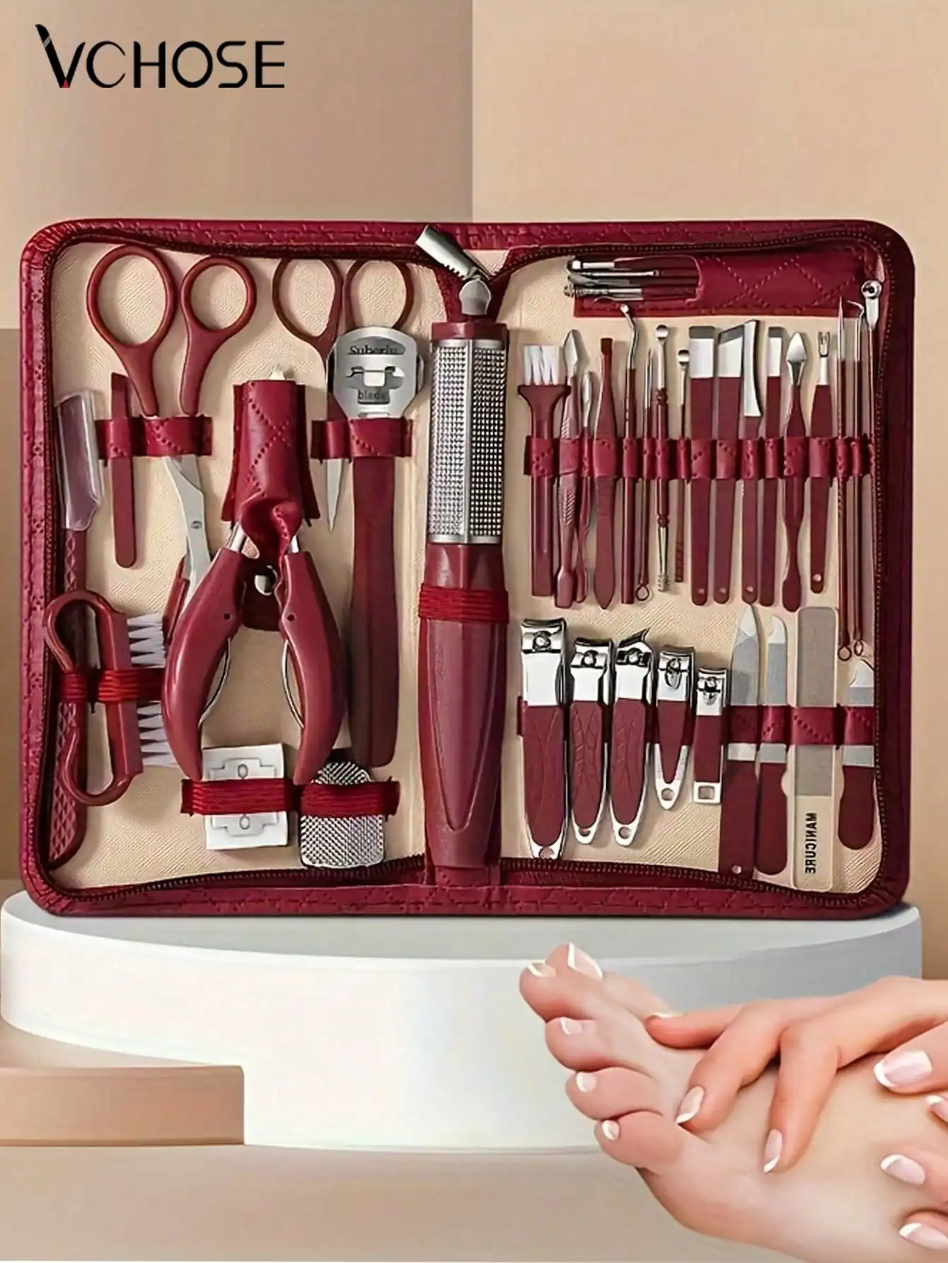 42pcs Stainless Steel Manicure Set with Zipper Case, Includes Nail Clipper, Nail File & Eyebrow Scissors. Beauty Care Tool for Men & Women.
42pcs Stainless Steel Manicure Set with Zipper Case, Includes Nail Clipper, Nail File & Eyebrow Scissors. Beauty Care Tool for Men & Women.