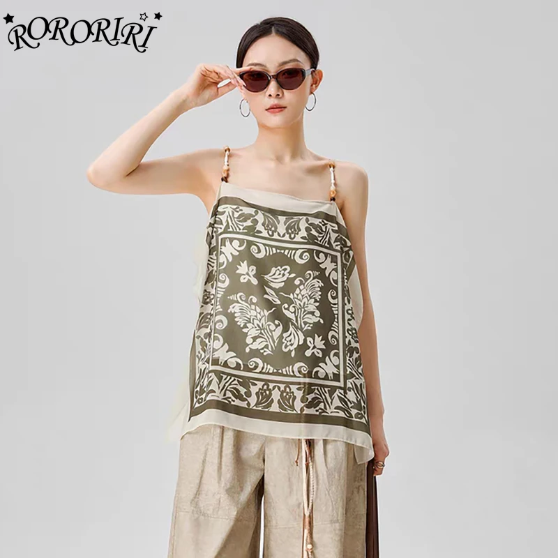RORORIRI Retro Totem Print Beaded Camisole Women Summer Loose Slit Grayu Top Contrast Sleeveless Sling Vest Boho Holiday Clothes
RORORIRI Retro Totem Print Beaded Camisole Women Summer Loose Slit Grayu Top Contrast Sleeveless Sling Vest Boho Holiday Clothes