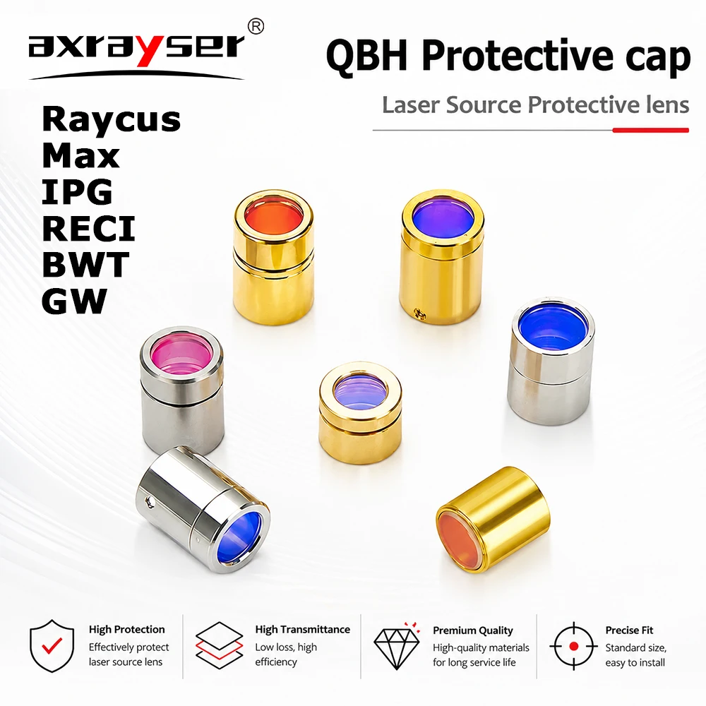 QBH Protective Cap Raycus Max IPG RECI BWT GW Laser Source Protection Windows Lens 1.5KW 3KW 6KW Fiber Optic Crystal
QBH Protective Cap Raycus Max IPG RECI BWT GW Laser Source Protection Windows Lens 1.5KW 3KW 6KW Fiber Optic Crystal