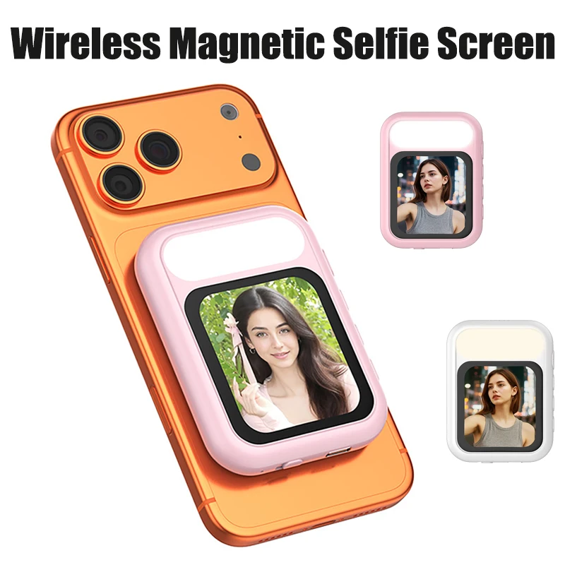 Selfie Monitor Screen Magnetic Phone Back Mirroring Rear Camera For Live Stream Vlogging Video Recording with LED Fill Light
Selfie Monitor Screen Magnetic Phone Back Mirroring Rear Camera For Live Stream Vlogging Video Recording with LED Fill Light