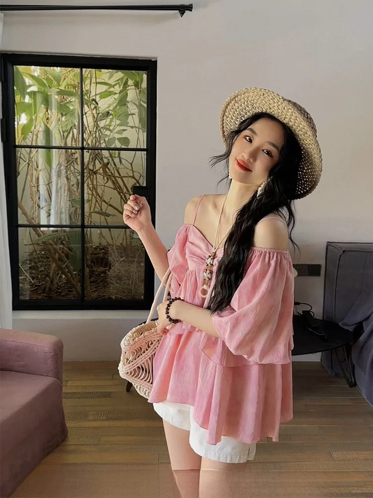 New Chinese Sle Wabi Sabi Bla Flower One oulder ort Sve irt High-End Sensation Commute Sle Slim Fit Ladies Top
New Chinese Sle Wabi Sabi Bla Flower One oulder ort Sve irt High-End Sensation Commute Sle Slim Fit Ladies Top