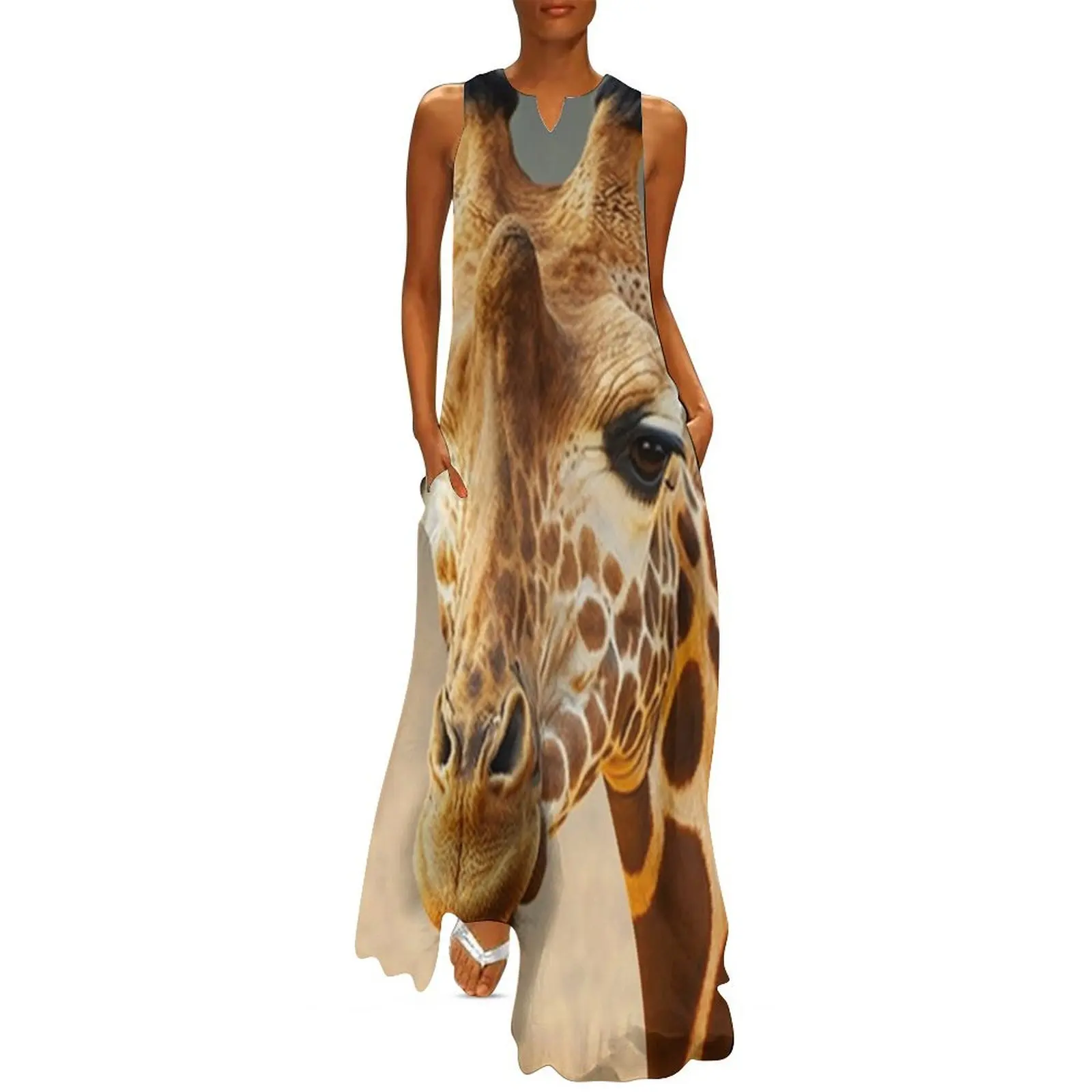 Cute Giraffe Long Dress evening dress ladies Long veiled dresses birthday dress for women
Cute Giraffe Long Dress evening dress ladies Long veiled dresses birthday dress for women