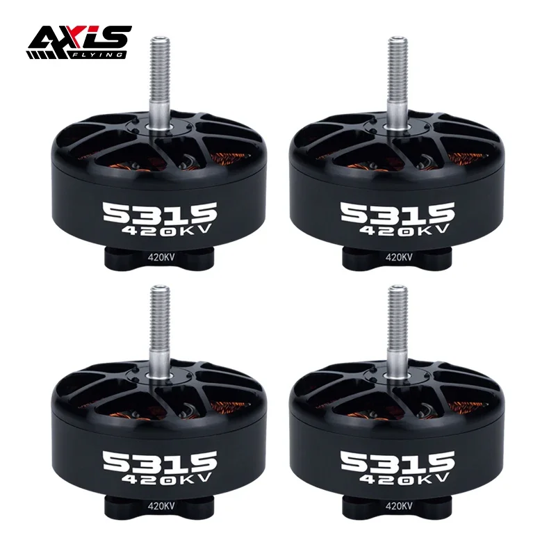 Axisflying 5315 Brushless Motor 420KV 6-8S for 15inch FPV Long Range Drone DIY Part
Axisflying 5315 Brushless Motor 420KV 6-8S for 15inch FPV Long Range Drone DIY Part