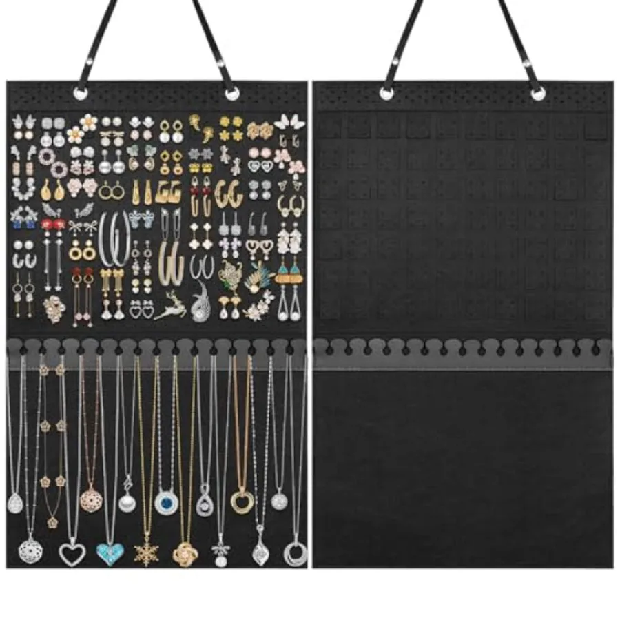 Hanging Jewelry Holder, Large Earrings Necklaces Organizer Storage for Earrings, Necklaces, Bracelets, Enamel Pins and Ankles,
Hanging Jewelry Holder, Large Earrings Necklaces Organizer Storage for Earrings, Necklaces, Bracelets, Enamel Pins and Ankles,