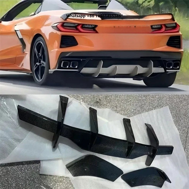 Real Carbon Fiber Rear Bumper Lip Diffuser Corner Spoiler Body Kit Fit C8 2020-2025
Real Carbon Fiber Rear Bumper Lip Diffuser Corner Spoiler Body Kit Fit C8 2020-2025