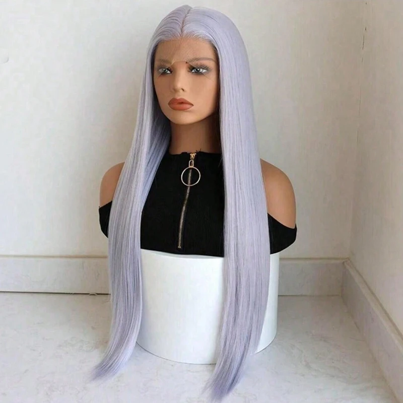 Light Purple Wig Special Grey-purple Lace Front Wigs 13*4 24inch Long Straight Synthetic Lace Wigs for Cosplay Party
Light Purple Wig Special Grey-purple Lace Front Wigs 13*4 24inch Long Straight Synthetic Lace Wigs for Cosplay Party