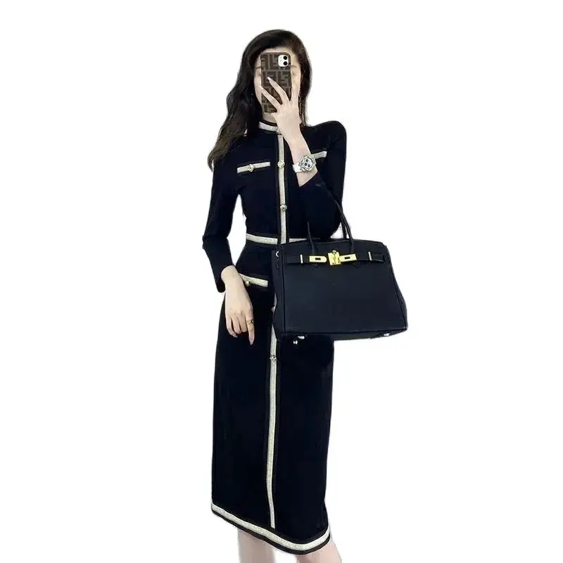Women's Half Turtleneck Knit Dress 2022 Autumn Long Sleeve A-line Dress Women Elegant Long Sweater Dress Vestido Lady Dresses
Women's Half Turtleneck Knit Dress 2022 Autumn Long Sleeve A-line Dress Women Elegant Long Sweater Dress Vestido Lady Dresses