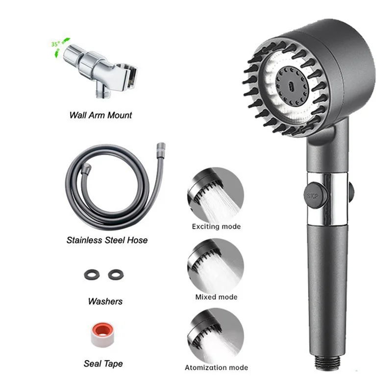 J1UL1N Showerhead Turboshower Multifunctional Massage Handheld Shower Set Adjustables Turbocharge Shower Head Easy Install Easy
J1UL1N Showerhead Turboshower Multifunctional Massage Handheld Shower Set Adjustables Turbocharge Shower Head Easy Install Easy
