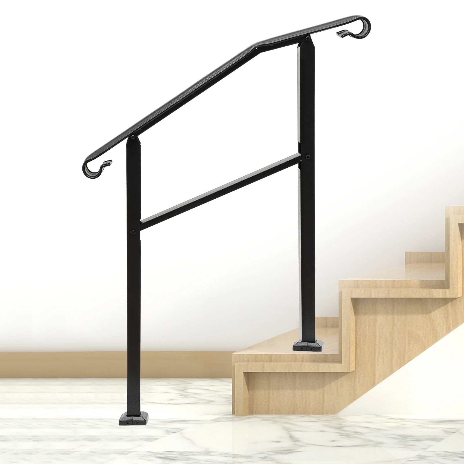 Hand Rails for Outdoor Steps,3 Step Handrail,38.6*37.8in Fits 0 to 3 Steps, Outdoor Stair Handrail Kit, Black Railings for Outdo
Hand Rails for Outdoor Steps,3 Step Handrail,38.6*37.8in Fits 0 to 3 Steps, Outdoor Stair Handrail Kit, Black Railings for Outdo
