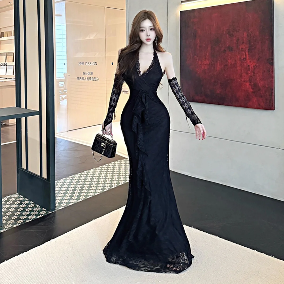 2026 New Lace Sexy Women's Maxi Dress Summer V-neck Sleeveless Backless Evening Dresses Black Bodycon Dress for Women Y2k
2026 New Lace Sexy Women's Maxi Dress Summer V-neck Sleeveless Backless Evening Dresses Black Bodycon Dress for Women Y2k