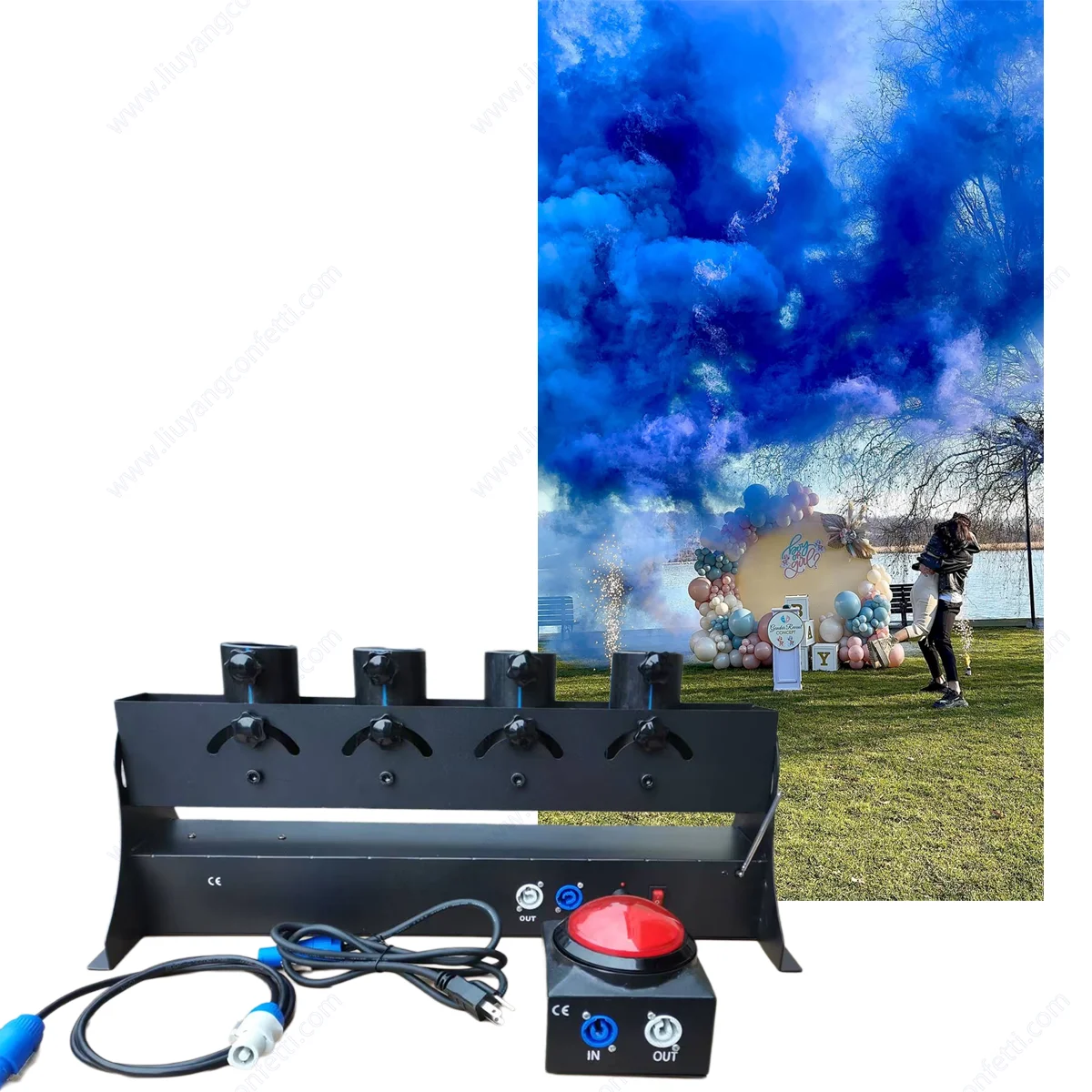 Gender Reveal Baby Shower Event Stage Confetti Blaster 4 Head Electronic Dmx512 Cofetti Machine Wedding Disco Party Nightclub DJ
Gender Reveal Baby Shower Event Stage Confetti Blaster 4 Head Electronic Dmx512 Cofetti Machine Wedding Disco Party Nightclub DJ