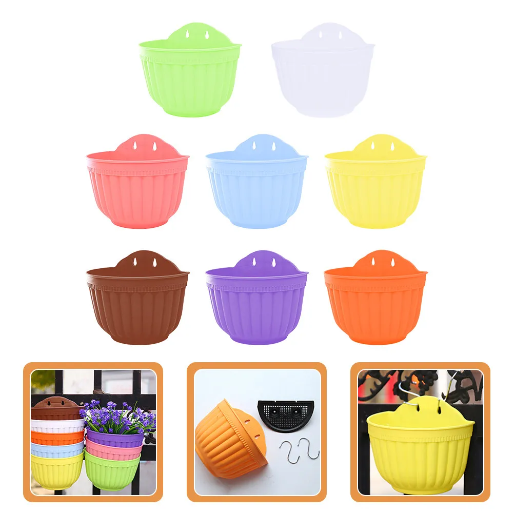 1Set Colorful Hanging Flower Pot Premium Plastic Balcony Planter Wall Mounted Decorative Flower Container Garden Holder
1Set Colorful Hanging Flower Pot Premium Plastic Balcony Planter Wall Mounted Decorative Flower Container Garden Holder
