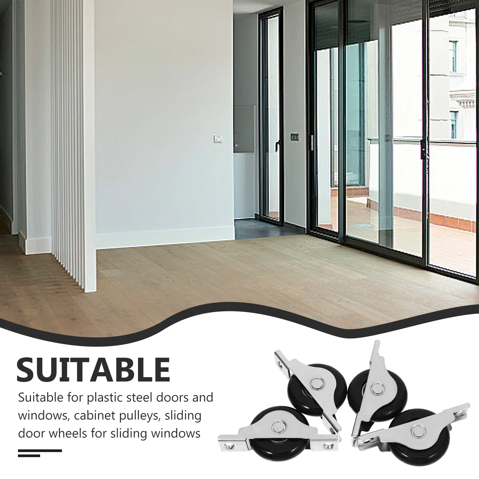 4pcs Sliding Pulley 25MM Sliding Door Roller White Wheel 62x11mm for Windows Doors Cabinets Track Roller Hardware 
4pcs Sliding Pulley 25MM Sliding Door Roller White Wheel 62x11mm for Windows Doors Cabinets Track Roller Hardware