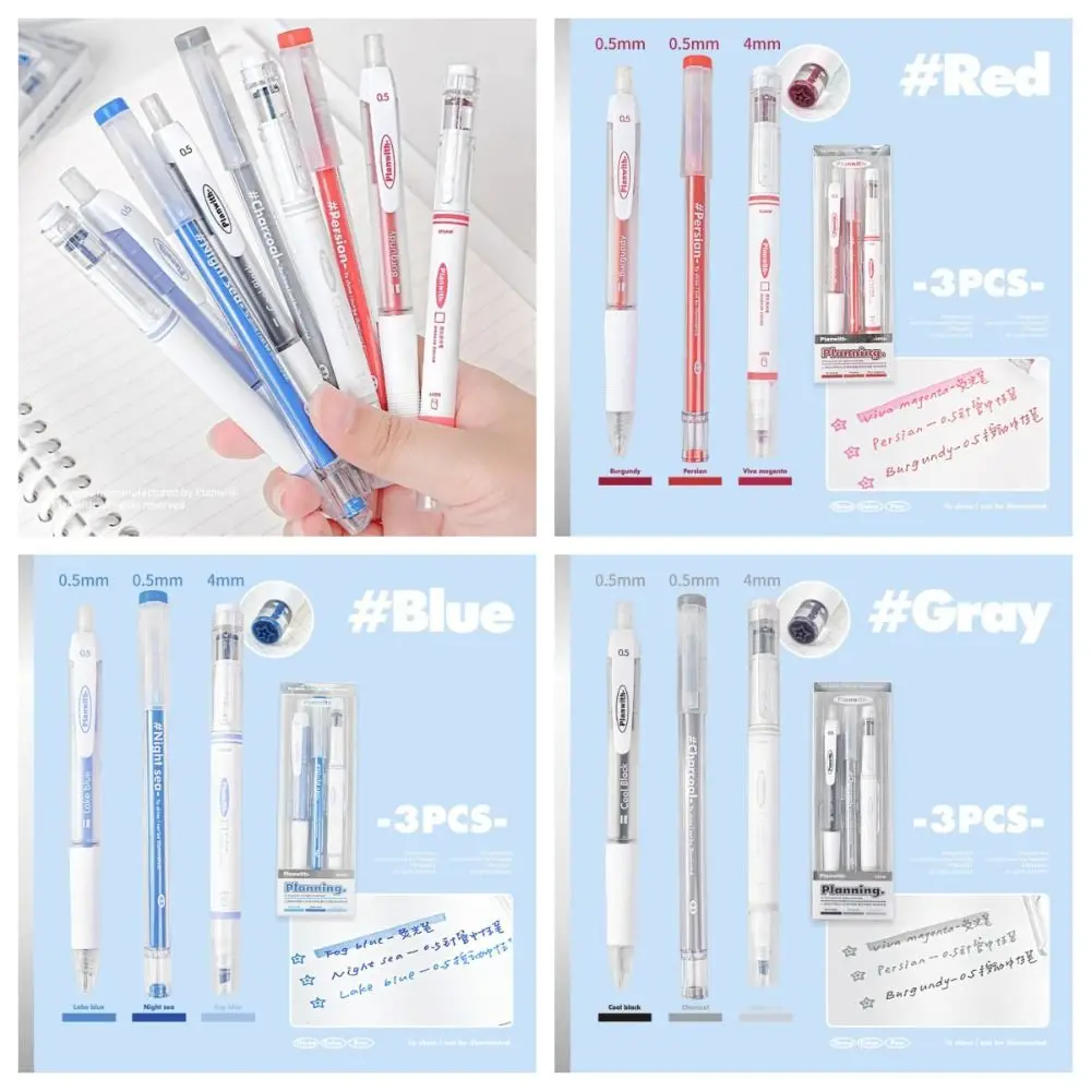 3 Pcs/set Smoothly Writting Press Gel Pen Creative Quick-Drying Gel Ink Pens Red Blue Gray Ink Retractable Neutral Gel Pens
3 Pcs/set Smoothly Writting Press Gel Pen Creative Quick-Drying Gel Ink Pens Red Blue Gray Ink Retractable Neutral Gel Pens