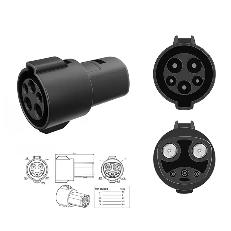 Адаптер зарядного устройства J1772, адаптер для зарядки EV SAE J1772 к NACS, сертифицированная безопасность SGS, зарядка Max 80A 250 В для модели 3/Y/X/S
Адаптер зарядного устройства J1772, адаптер для зарядки EV SAE J1772 к NACS, сертифицированная безопасность SGS, зарядка Max 80A 250 В для модели 3/Y/X/S