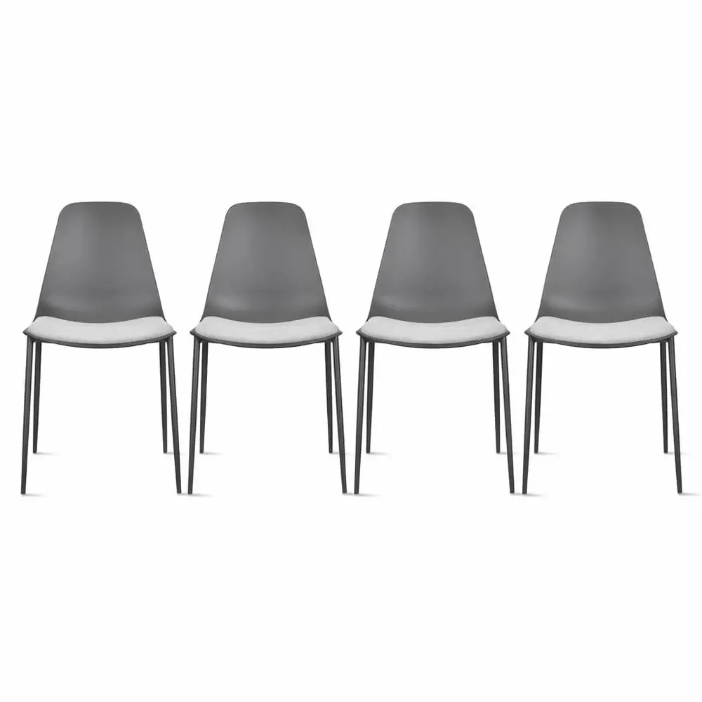 Modern Kitchen Dining Chair Fabric Padded Cushion Metal Legs and Armless Plastic Seat Office Indoor Patio Cafe Set of 4, Gray
Modern Kitchen Dining Chair Fabric Padded Cushion Metal Legs and Armless Plastic Seat Office Indoor Patio Cafe Set of 4, Gray