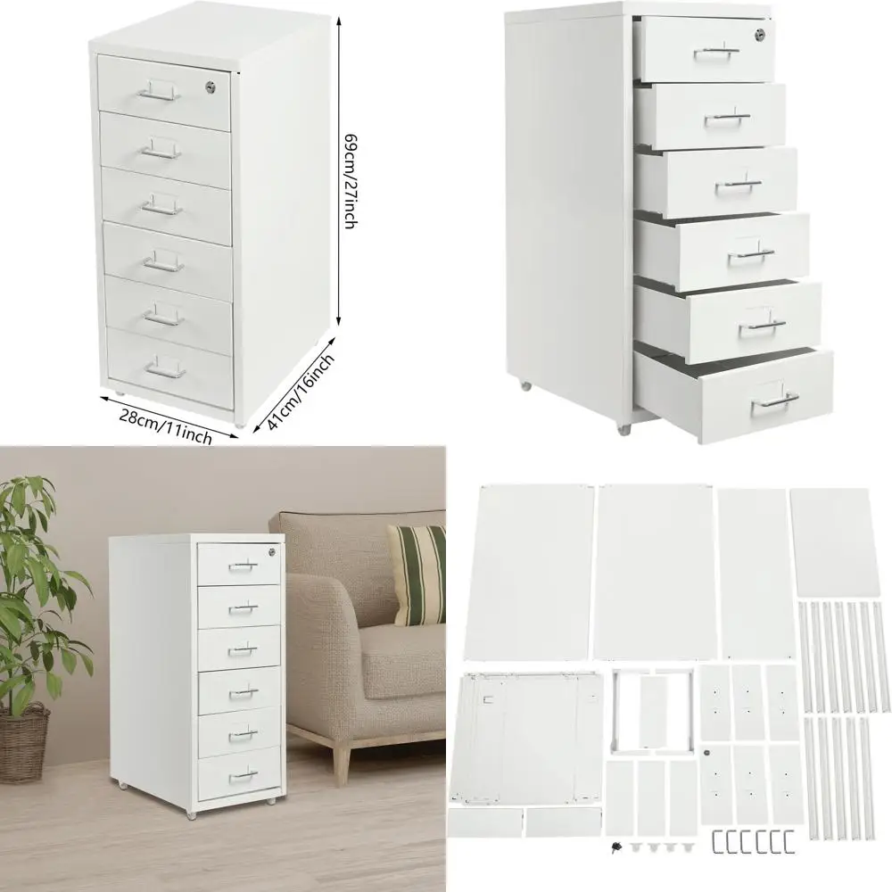 Мобильный стальной шкаф для документов с замком, 6-секционный вертикальный органайзер для документов формата Legal/Letter/A4, белый
Мобильный стальной шкаф для документов с замком, 6-секционный вертикальный органайзер для документов формата Legal/Letter/A4, белый