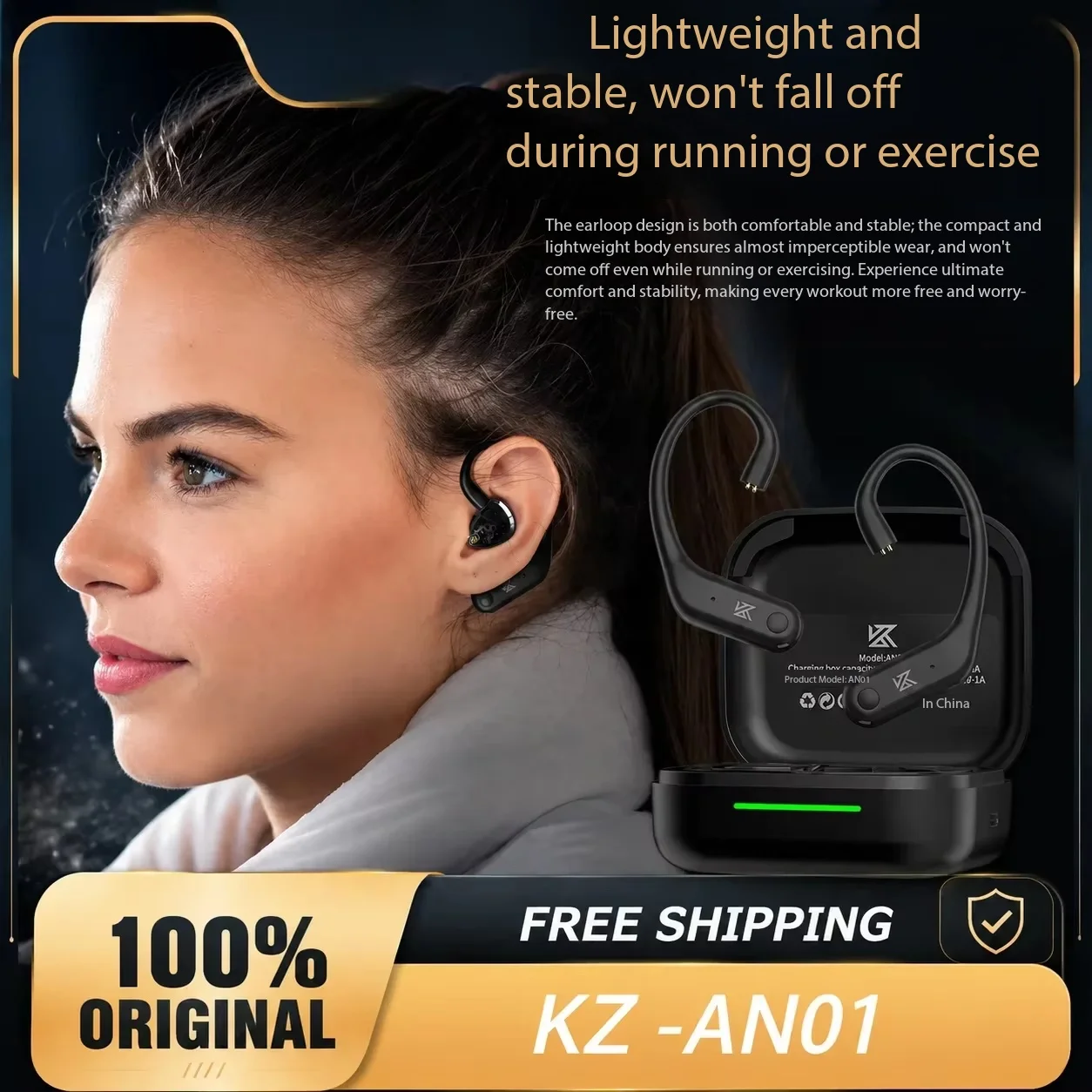 KZ AN01 Bluetooth 5.4 Ear Hook Adapter, ANC Noise Cancelling, LDAC HD Audio, 0.75mm QDC 2-Pin Wireless Upgrade Cable
KZ AN01 Bluetooth 5.4 Ear Hook Adapter, ANC Noise Cancelling, LDAC HD Audio, 0.75mm QDC 2-Pin Wireless Upgrade Cable