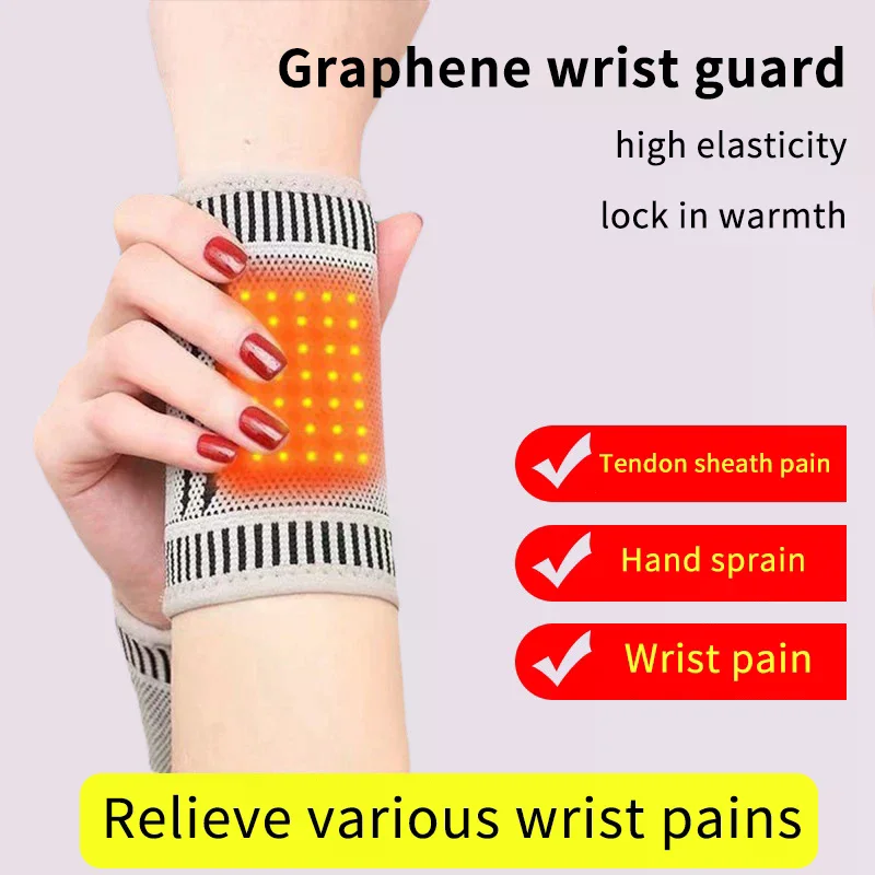 Pair of Graphene Wrist Brace for Carpal Tunnel Support, Wrist Compression Wrap for Tendonitis, Arthritis Relief
Pair of Graphene Wrist Brace for Carpal Tunnel Support, Wrist Compression Wrap for Tendonitis, Arthritis Relief