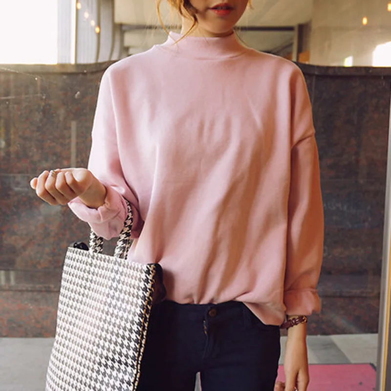 Ladies Solid Thick Fleece Sweatshirt Fall Winter Coat Student High Neck Loose Warm Hoodie
Ladies Solid Thick Fleece Sweatshirt Fall Winter Coat Student High Neck Loose Warm Hoodie