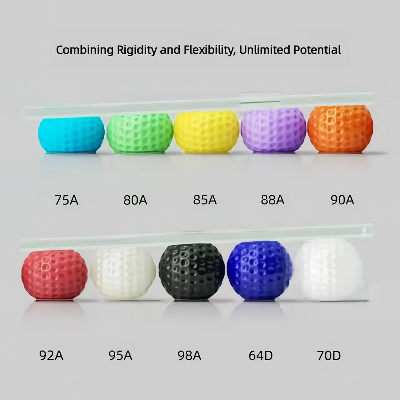 Matte TPU Filament 1.75mm 90A High Strength Flexible Elastic Rigid 3D Printer Filament,softer than 95A 98A but harder than 85A,
Matte TPU Filament 1.75mm 90A High Strength Flexible Elastic Rigid 3D Printer Filament,softer than 95A 98A but harder than 85A,