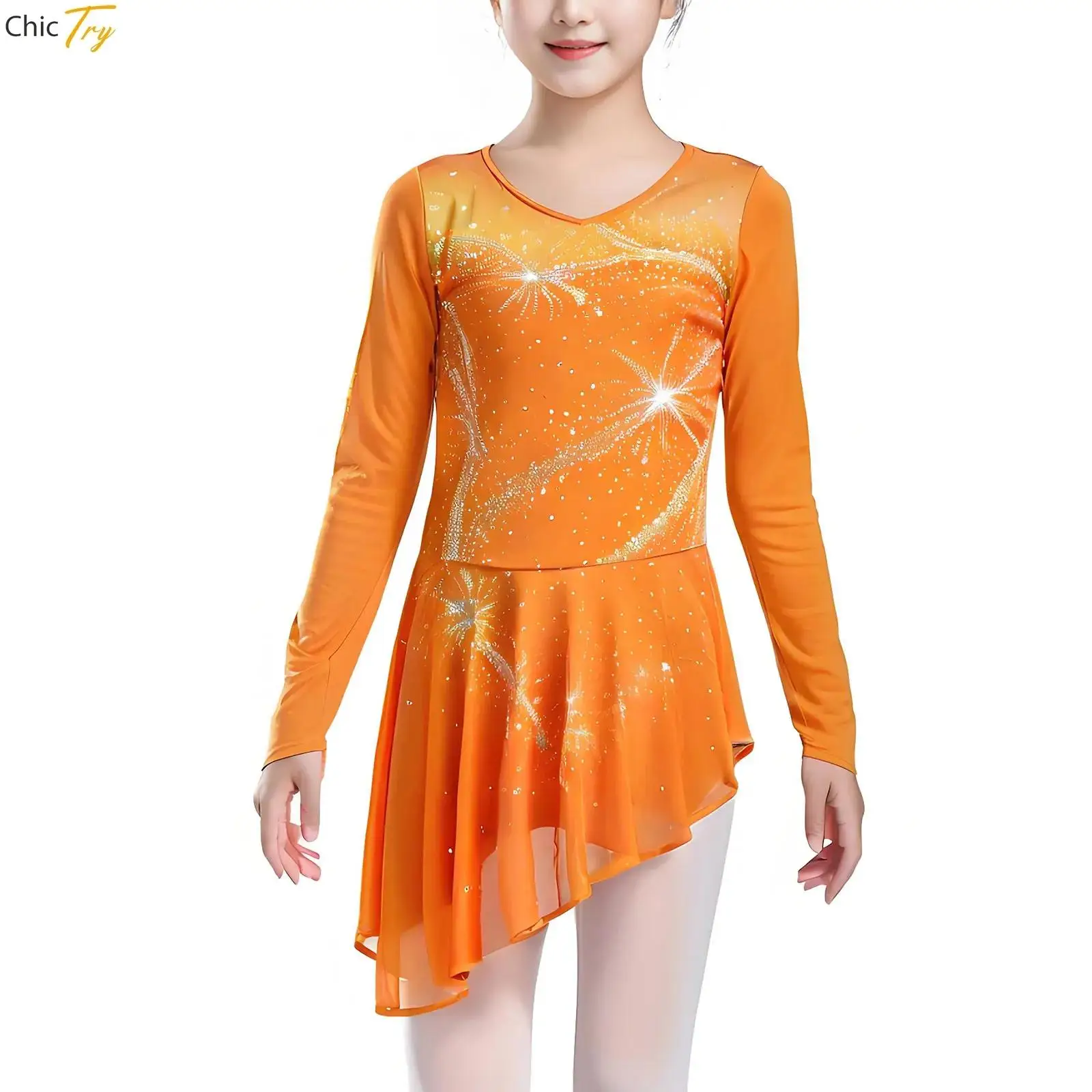 Платье-пачка для фигурного катания для подростков, балета, танцев, гимнастики, трико, блестящие стразы, с длинными рукавами, танцевальная одежда для выступлений на сцене
Платье-пачка для фигурного катания для подростков, балета, танцев, гимнастики, трико, блестящие стразы, с длинными рукавами, танцевальная одежда для выступлений на сцене