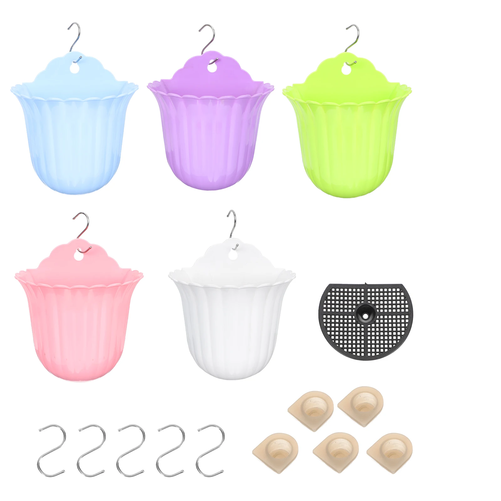 5 pcs Hanging Flower Pot Decorative Plant Pot Plastic Wall Planter Indoor Pots for Plants PP Simple Courtyard
5 pcs Hanging Flower Pot Decorative Plant Pot Plastic Wall Planter Indoor Pots for Plants PP Simple Courtyard