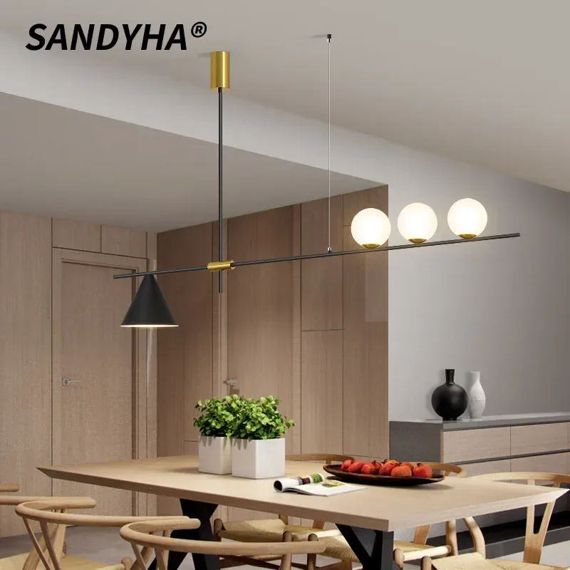 SANDYHA Nordic Chandelier Line Glass Ball LED Pendant Lamp for Restaurant Living Room Bedroom Home Decoration Lighting Fixture
SANDYHA Nordic Chandelier Line Glass Ball LED Pendant Lamp for Restaurant Living Room Bedroom Home Decoration Lighting Fixture