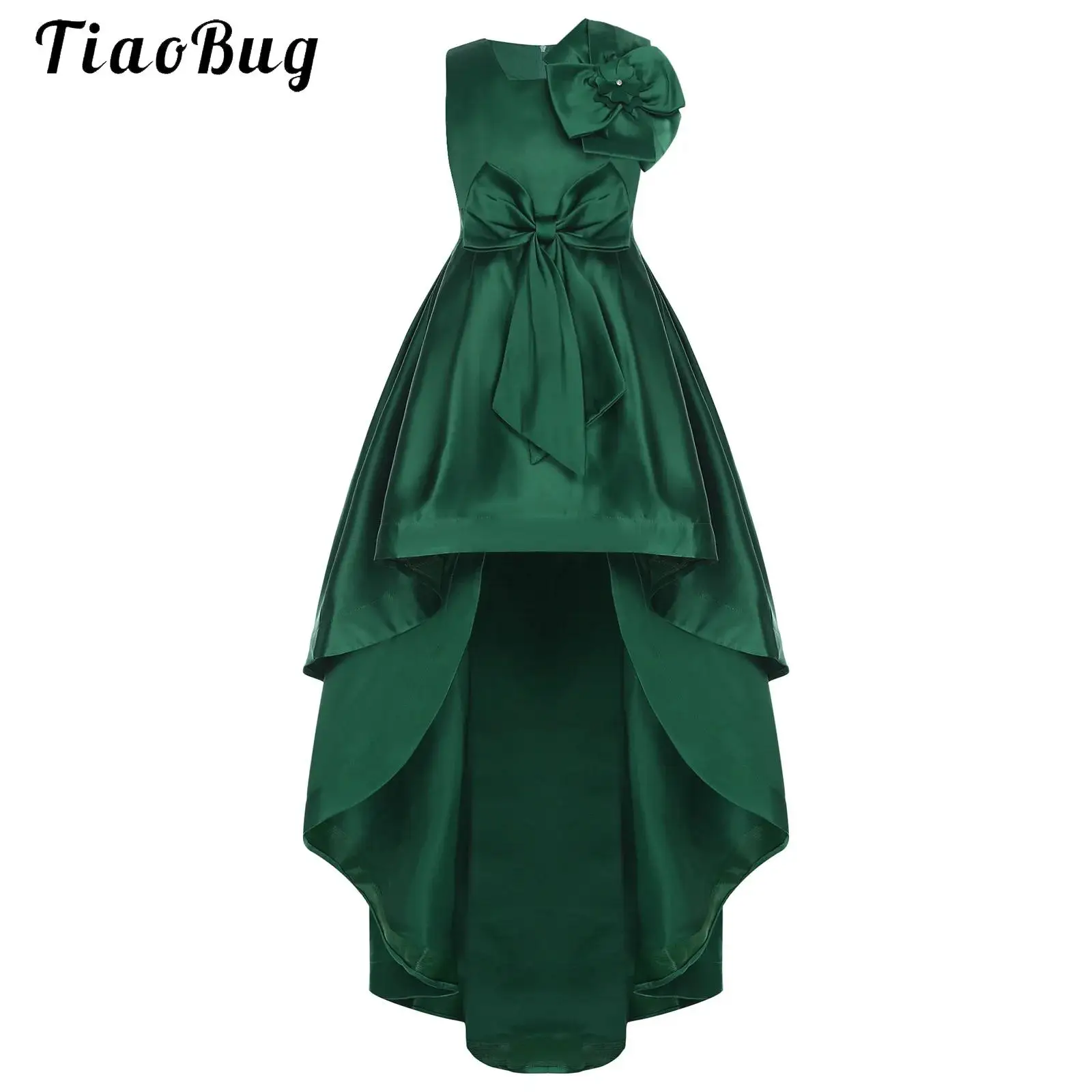 Elegant Flower Girls Sleeveless Party Dress 3D Flower Bow High-Low Hem Maxi Princess Gowns Kids Birthday Pageant Wedding Dress
Elegant Flower Girls Sleeveless Party Dress 3D Flower Bow High-Low Hem Maxi Princess Gowns Kids Birthday Pageant Wedding Dress