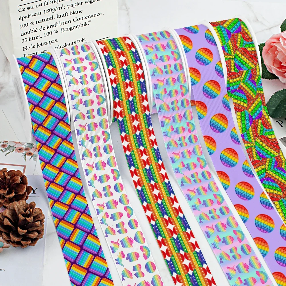 Pop it Pattern Rainbow Push Bubble Toys Grosgrain Ribbon/satins for Wreaths Wrapping,Party,Hair Bows,Crafting Sewing 10 yards
Pop it Pattern Rainbow Push Bubble Toys Grosgrain Ribbon/satins for Wreaths Wrapping,Party,Hair Bows,Crafting Sewing 10 yards