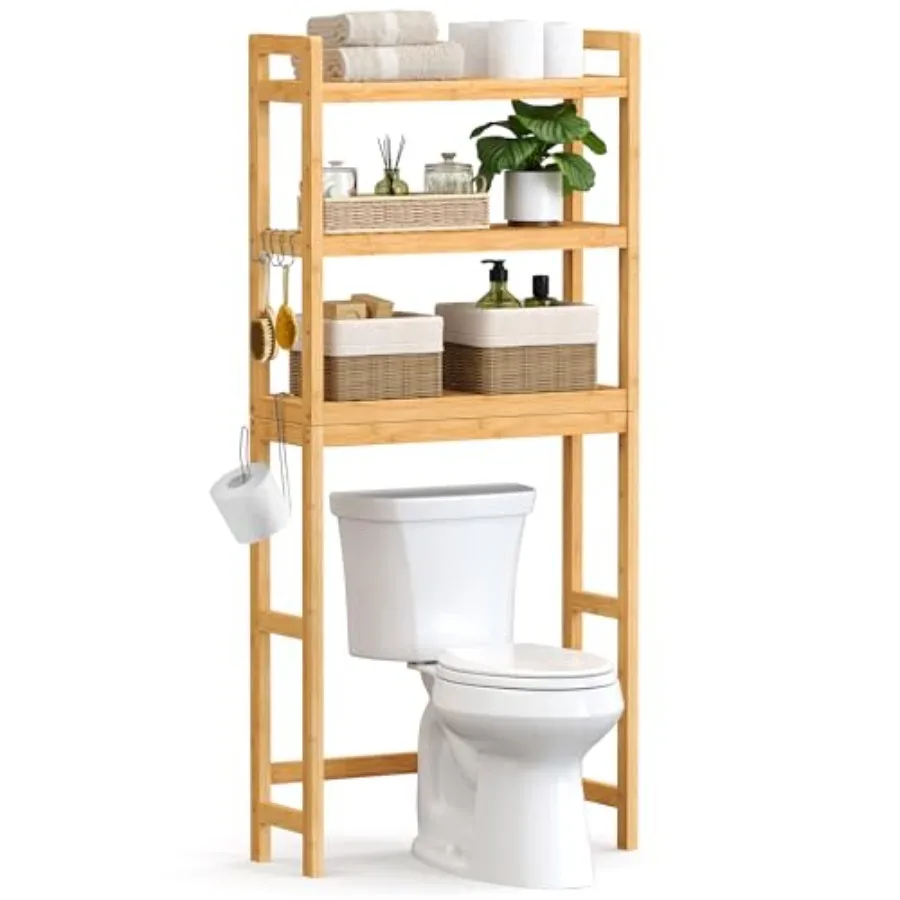 Over The Toilet Storage, 3-Tier Over Toilet Bathroom Organizer with Adjustable Shelf, 10.2 x 24.8 x 66.9 Inch, Space-Saving, UB
Over The Toilet Storage, 3-Tier Over Toilet Bathroom Organizer with Adjustable Shelf, 10.2 x 24.8 x 66.9 Inch, Space-Saving, UB