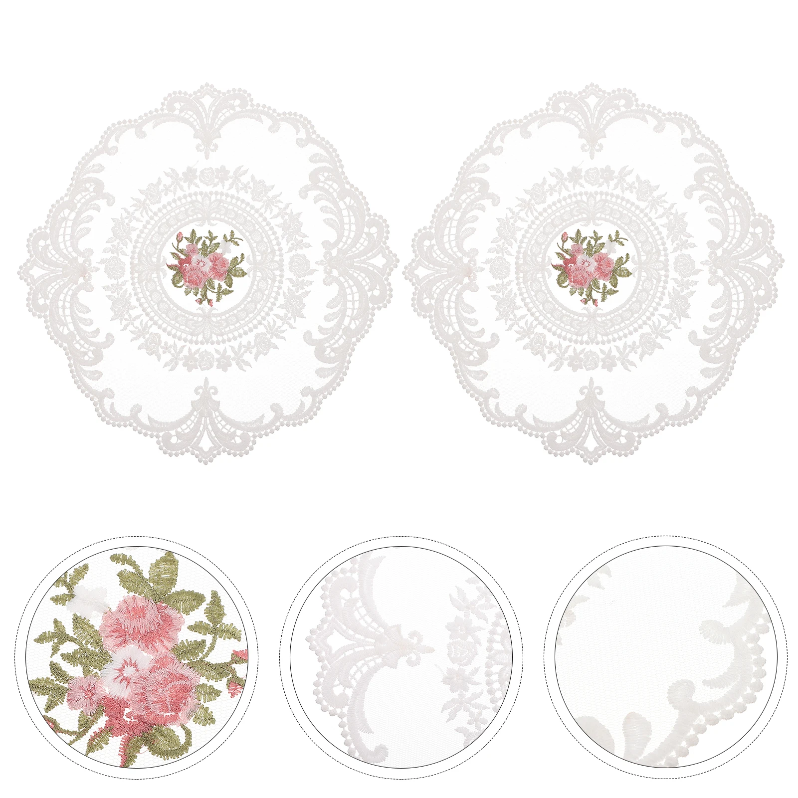 2 Pcs Lace Table Mat Wedding Mats Dining Placemats Decorative Decorations Room for Milk Silk Material Kitchen
2 Pcs Lace Table Mat Wedding Mats Dining Placemats Decorative Decorations Room for Milk Silk Material Kitchen