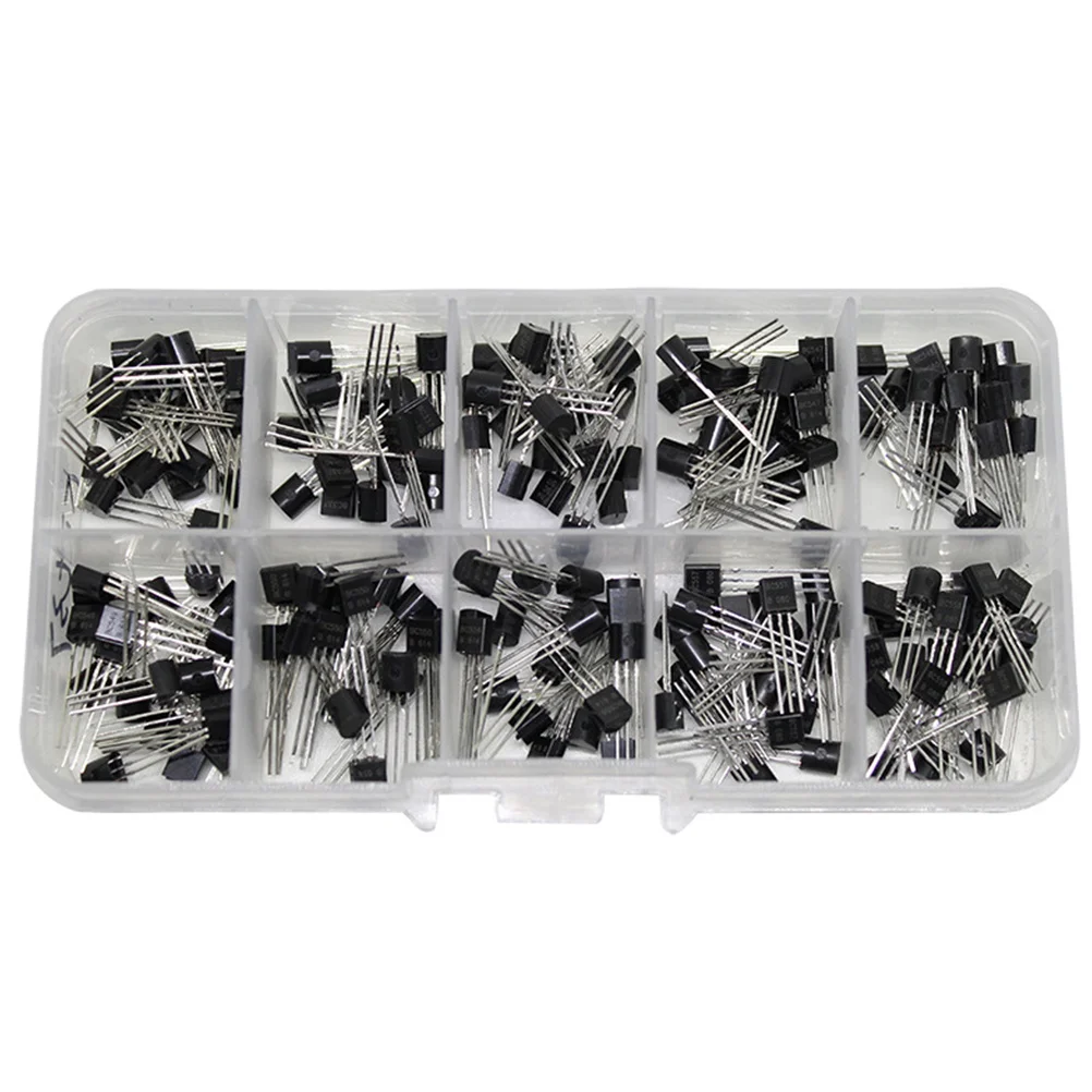 200pcs Kit 10 Specifications Assortment Triode Components Black White Durable Lightweight Sturdy Ergonomic Design 
200pcs Kit 10 Specifications Assortment Triode Components Black White Durable Lightweight Sturdy Ergonomic Design