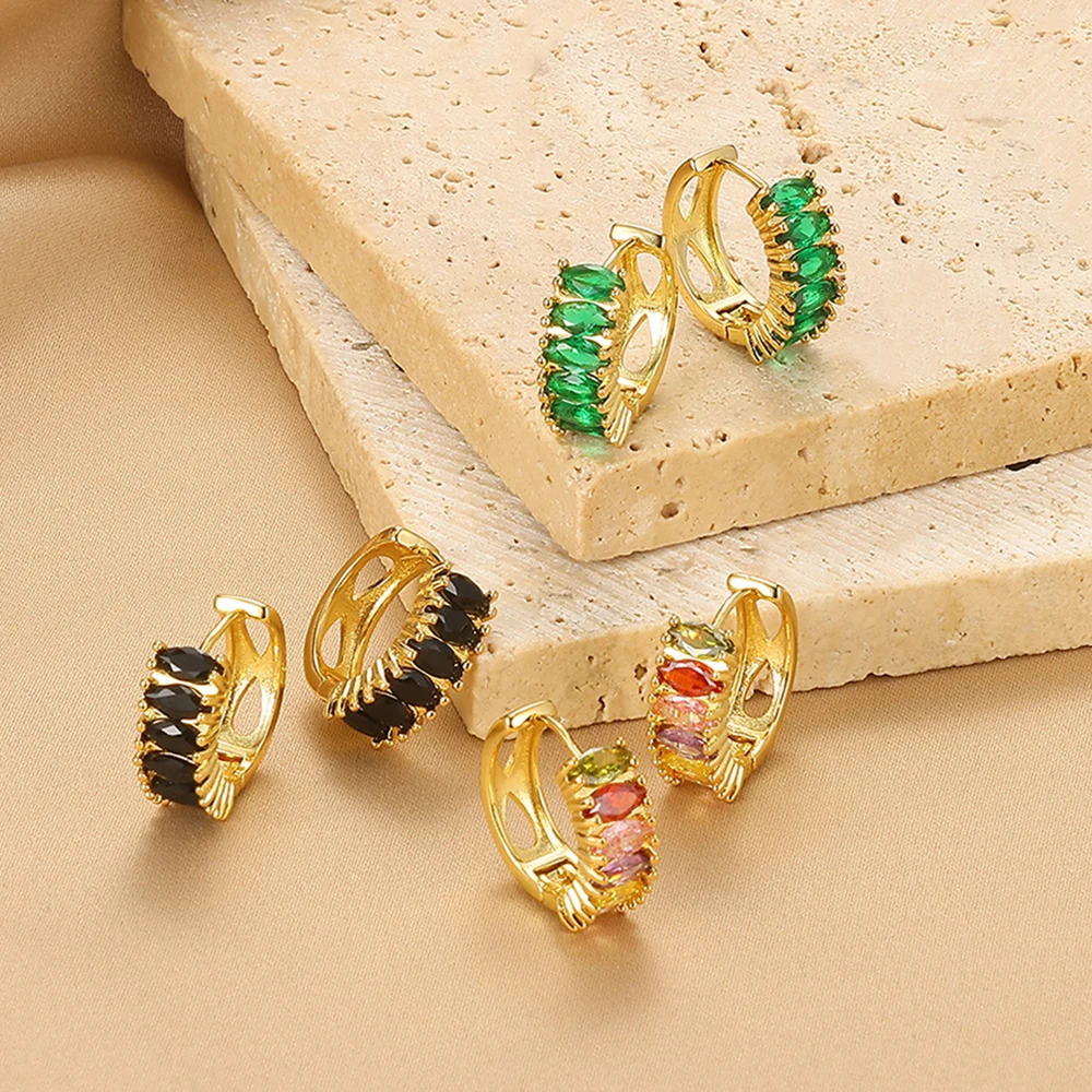 Zircon Stone Mini Cute Hoop Earrings For Women Gold Color Vintage Rainbow Geometric Sweet Crystals Circle Earrings Jewelry Gift
Zircon Stone Mini Cute Hoop Earrings For Women Gold Color Vintage Rainbow Geometric Sweet Crystals Circle Earrings Jewelry Gift