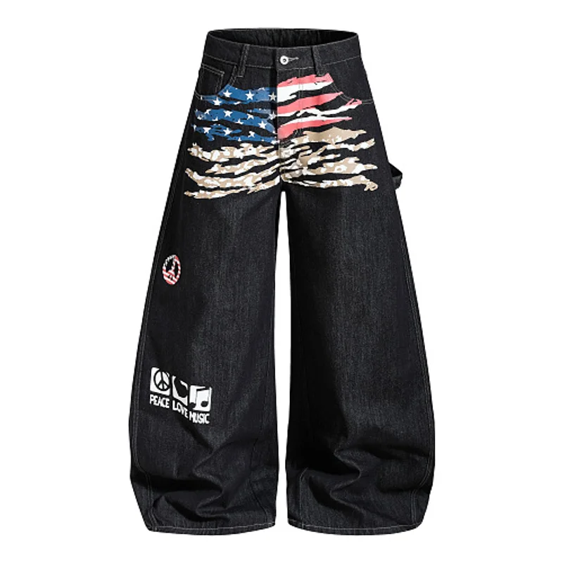 Men's Loose Fit Vibe Style Jeans Pants High Streetwear Painted Y2K Denim Trousers Wide Leg Printed Swept-leg Pants Tapered Jeans
Men's Loose Fit Vibe Style Jeans Pants High Streetwear Painted Y2K Denim Trousers Wide Leg Printed Swept-leg Pants Tapered Jeans