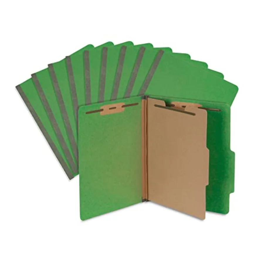 Classification Folders, 1-Divider, Letter Size, Green, with 2 Inch Tyvek Expansions, Durable 2 Prong Design for Organizing Stan
Classification Folders, 1-Divider, Letter Size, Green, with 2 Inch Tyvek Expansions, Durable 2 Prong Design for Organizing Stan