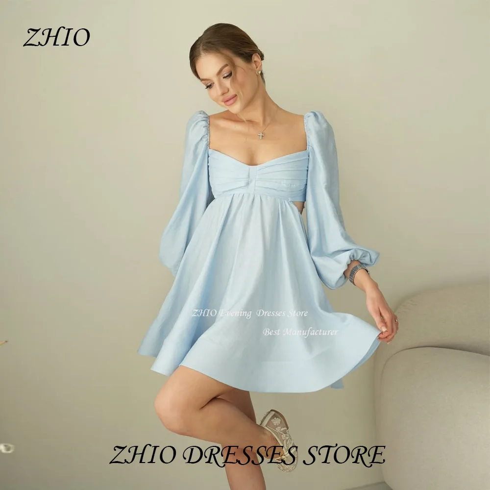 ZHIO Elegant A Line Satin Mini-Length Casual Dress with Big Bow Strapless Long Sleeve Pleats Wedding Party Dress Customized
ZHIO Elegant A Line Satin Mini-Length Casual Dress with Big Bow Strapless Long Sleeve Pleats Wedding Party Dress Customized
