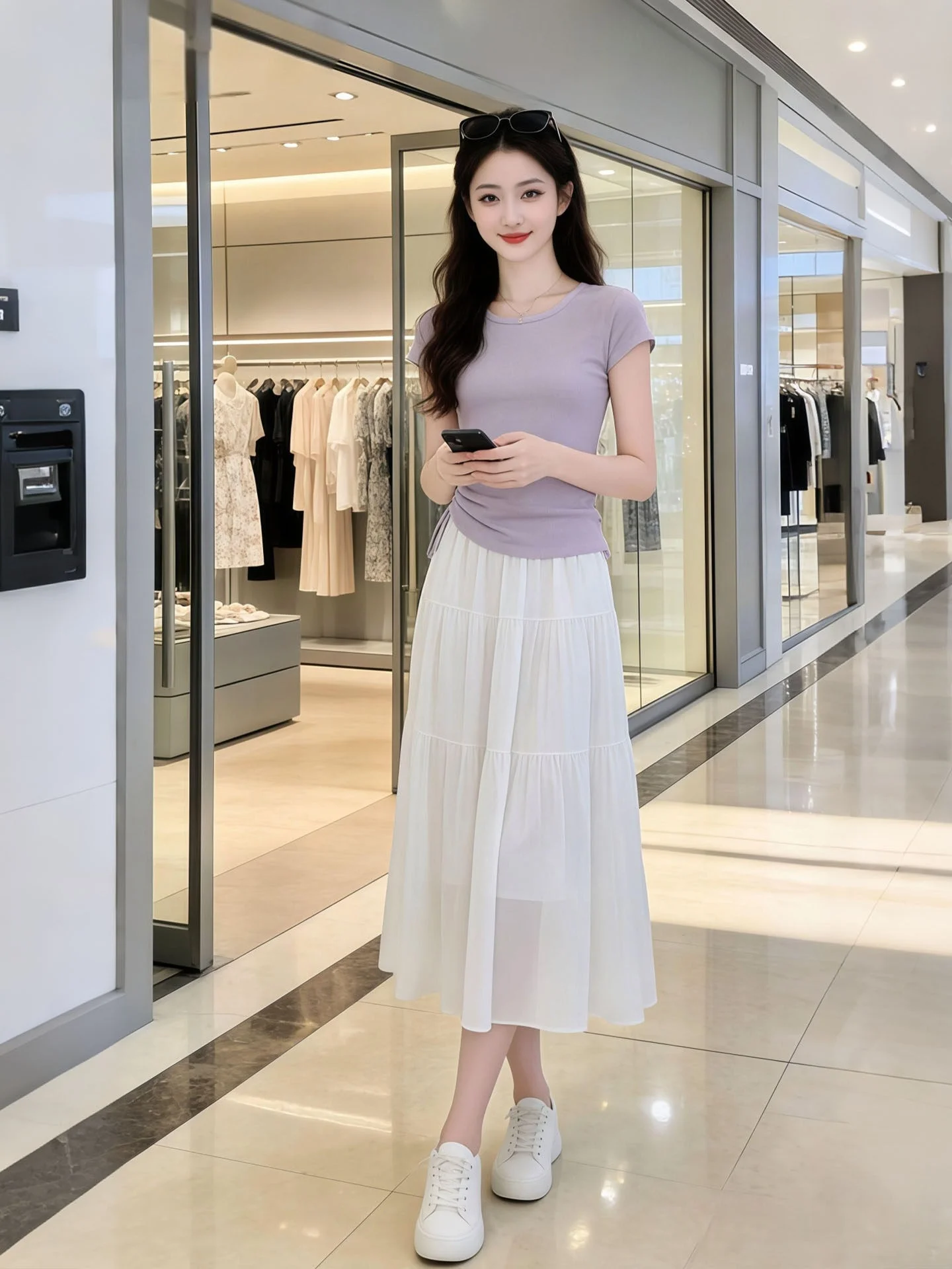 Fashionable Casual Two-Piece Set Summer Breathable Lightweight Women's Clothing High Waist T-Shirt And Skirt Ensemble
Fashionable Casual Two-Piece Set Summer Breathable Lightweight Women's Clothing High Waist T-Shirt And Skirt Ensemble