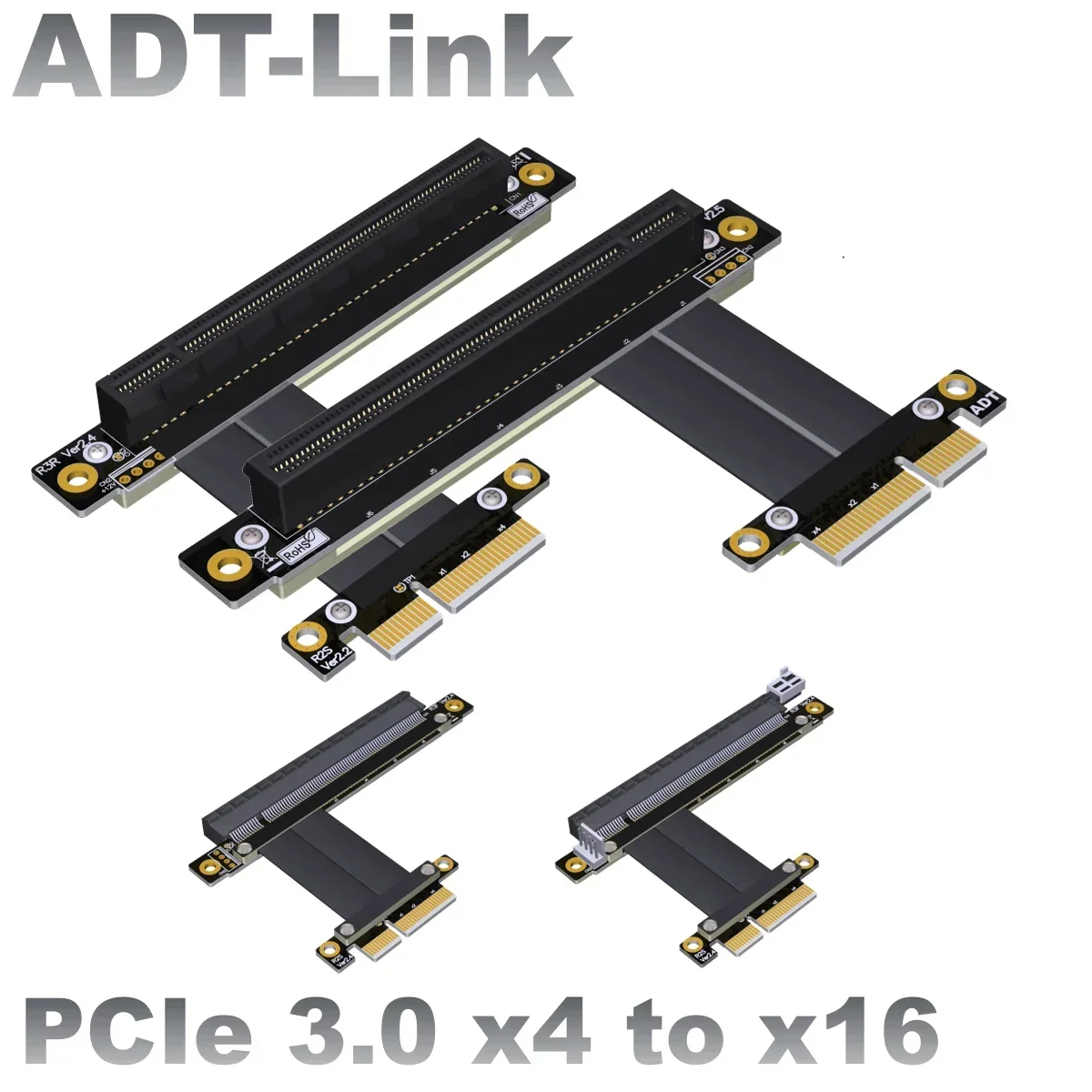 PCIe 3.0 x4 to x16 Extender Adapter Jumper for GPU Capture Card, RAID SSD, Gigabit LAN, Usb Cards Full Speed with 4Pin SATA Cord
PCIe 3.0 x4 to x16 Extender Adapter Jumper for GPU Capture Card, RAID SSD, Gigabit LAN, Usb Cards Full Speed with 4Pin SATA Cord