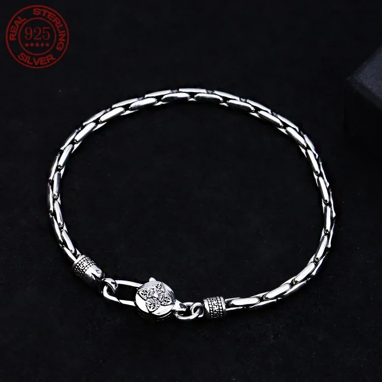 Real S925 Sterling Silver 3MM Necklace Bracelet for Men and Women Personality Fashion High Sense of Party Gifts
Real S925 Sterling Silver 3MM Necklace Bracelet for Men and Women Personality Fashion High Sense of Party Gifts
