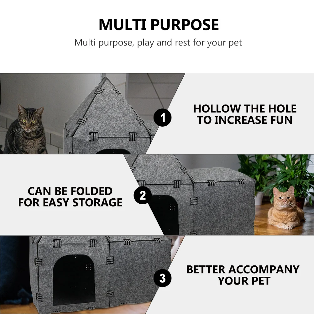 Felt Tunnel Diy Cat Nest For Kitten Pet Interactive Plaything Durable Small Animal Hideout Cat Tunnel Tube
Felt Tunnel Diy Cat Nest For Kitten Pet Interactive Plaything Durable Small Animal Hideout Cat Tunnel Tube