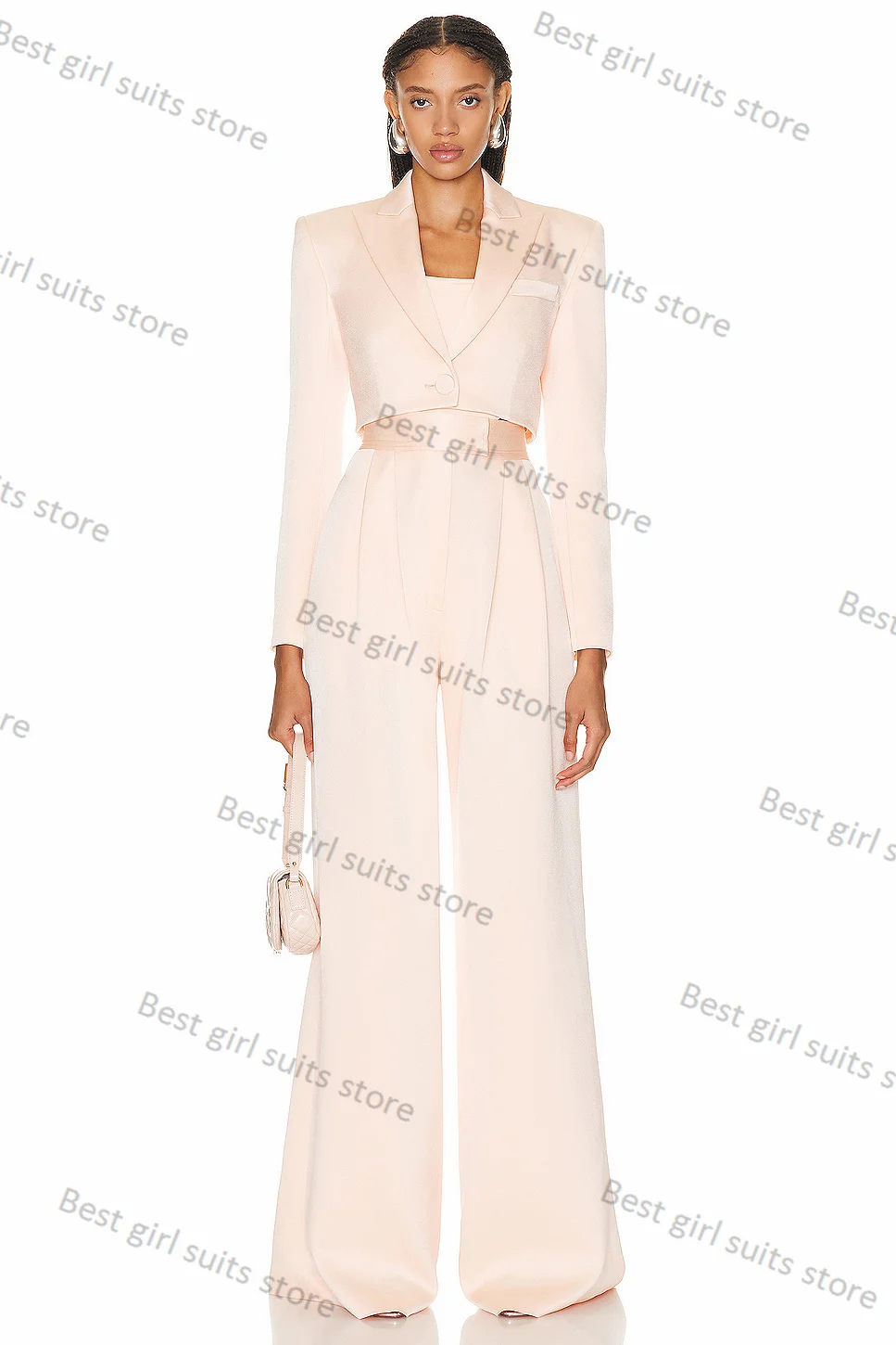 Light Pink Office Women Suit Pant Set 2 Piece Short Blazer+Trousers Formal Business Lady Jacket Tuxedos Lady Coat Tailored Size
Light Pink Office Women Suit Pant Set 2 Piece Short Blazer+Trousers Formal Business Lady Jacket Tuxedos Lady Coat Tailored Size